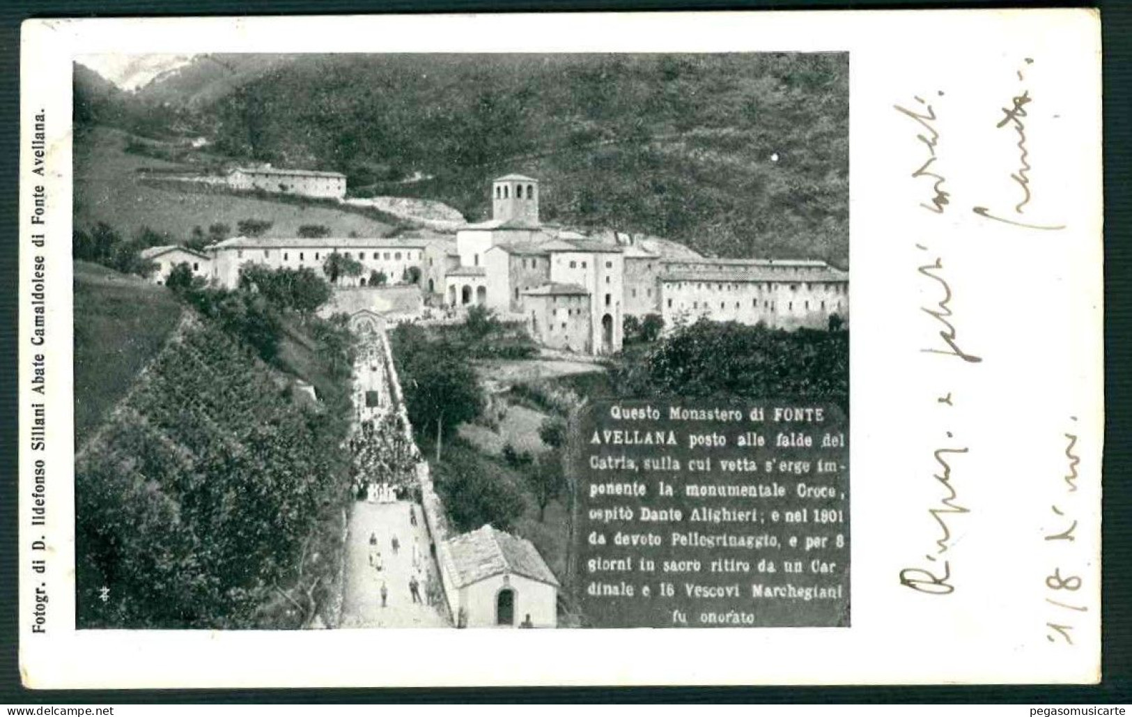 BF092 MONASTERO DI FONTE AVELLANA - PESARO URBINO - 1902 - STORIA POSTALE PER MINISTERO AGRICOLTURA - Other & Unclassified