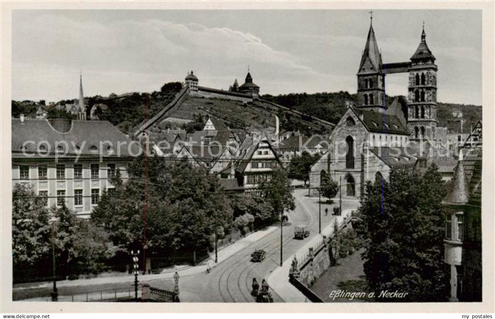 73785455 Esslingen  Neckar Teilansicht M. Kirche  - Esslingen