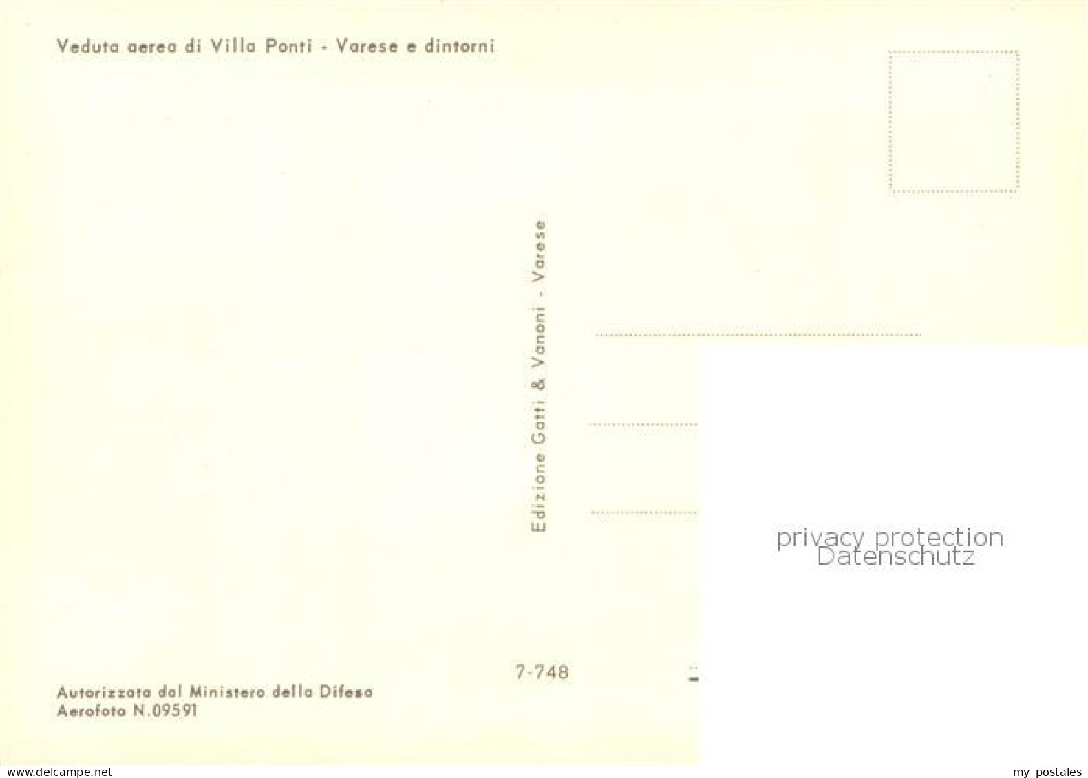 73785353 Varese E Dintorni Veduta Aerea Di Villa Ponti Varese - Andere & Zonder Classificatie