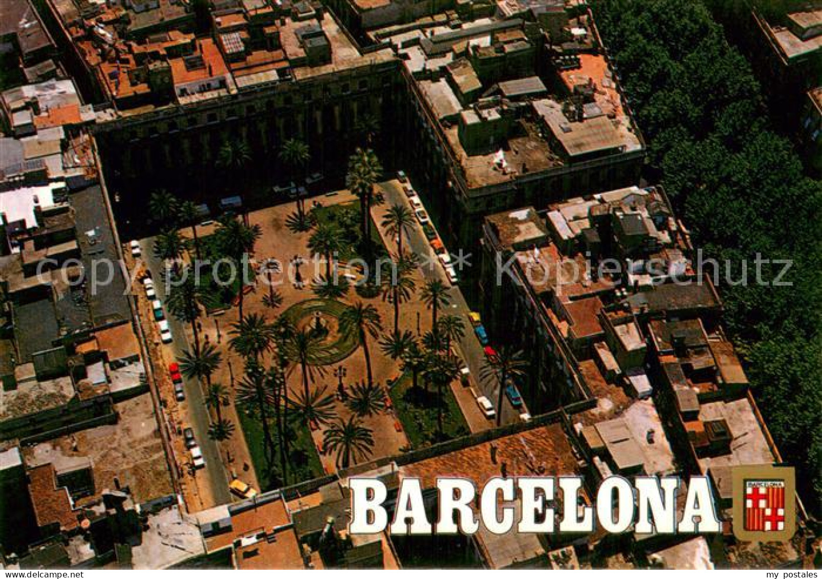 73785349 Barcelona Cataluna Plaza Real Vista Aérea Barcelona Cataluna - Sonstige & Ohne Zuordnung