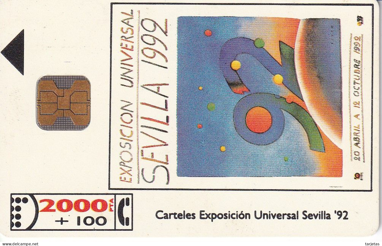 CP-005/1 (SIN LA M) TARJETA DE ESPAÑA DE LA EXPO SEVILLA 92 - J. M. FOLON - Conmemorativas Y Publicitarias