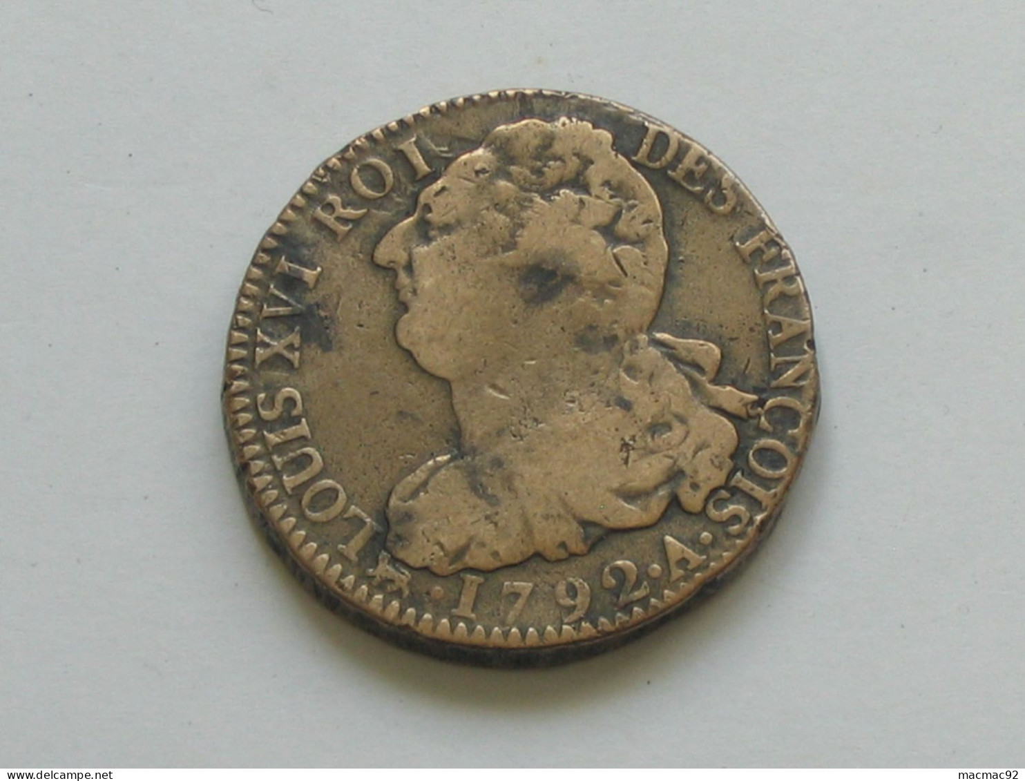 LOUIS XVI -  2 Sols Roi Des François   1792  ° A °   **** EN ACHAT IMMEDIAT ***** - 1791-1792 Verfassung 