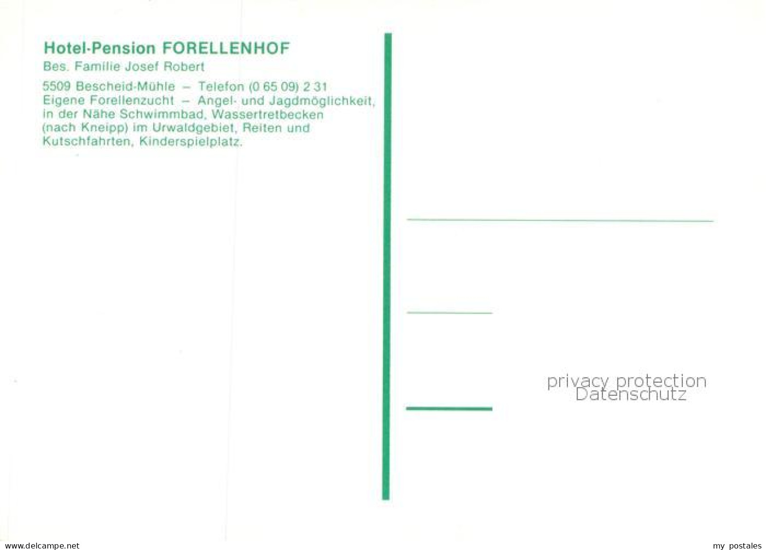 73785243 Bescheid Hermeskeil Hotel Pension Forellenhof Wildpark Anglersee Terras - Autres & Non Classés