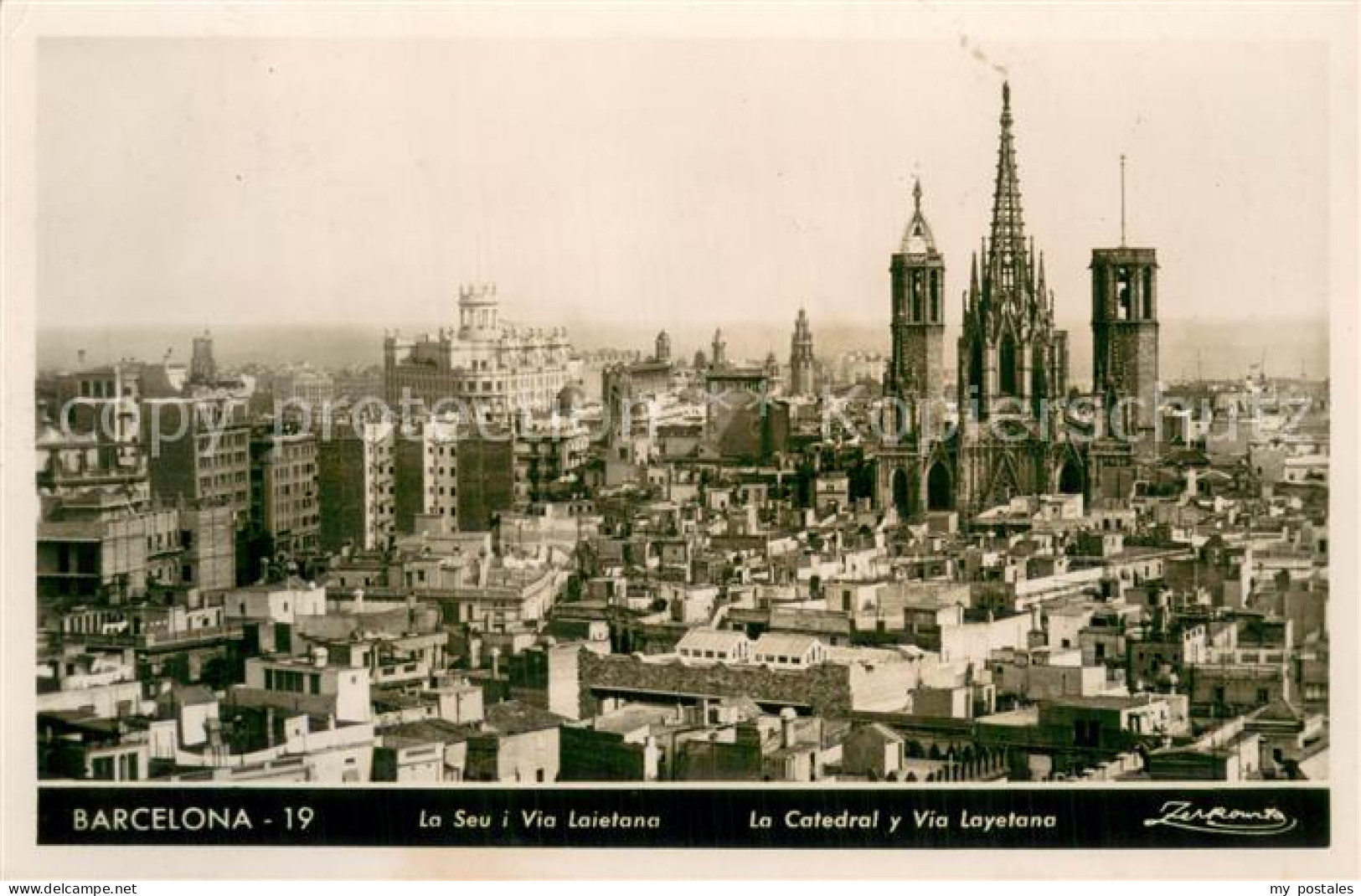 73785153 Barcelona Cataluna La Catedral Y Via Layetana Barcelona Cataluna - Sonstige & Ohne Zuordnung