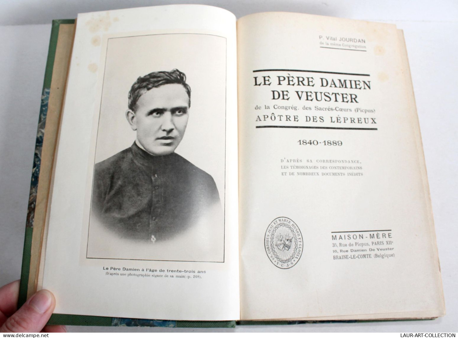 PERE DAMIEN DE VEUSTER APOTRE DES LEPREUX 1840-89 De VITAL JOURDAN 1931 ILLUSTRÉ / ANCIEN LIVRE XIXe SIECLE (2603.126) - Religion