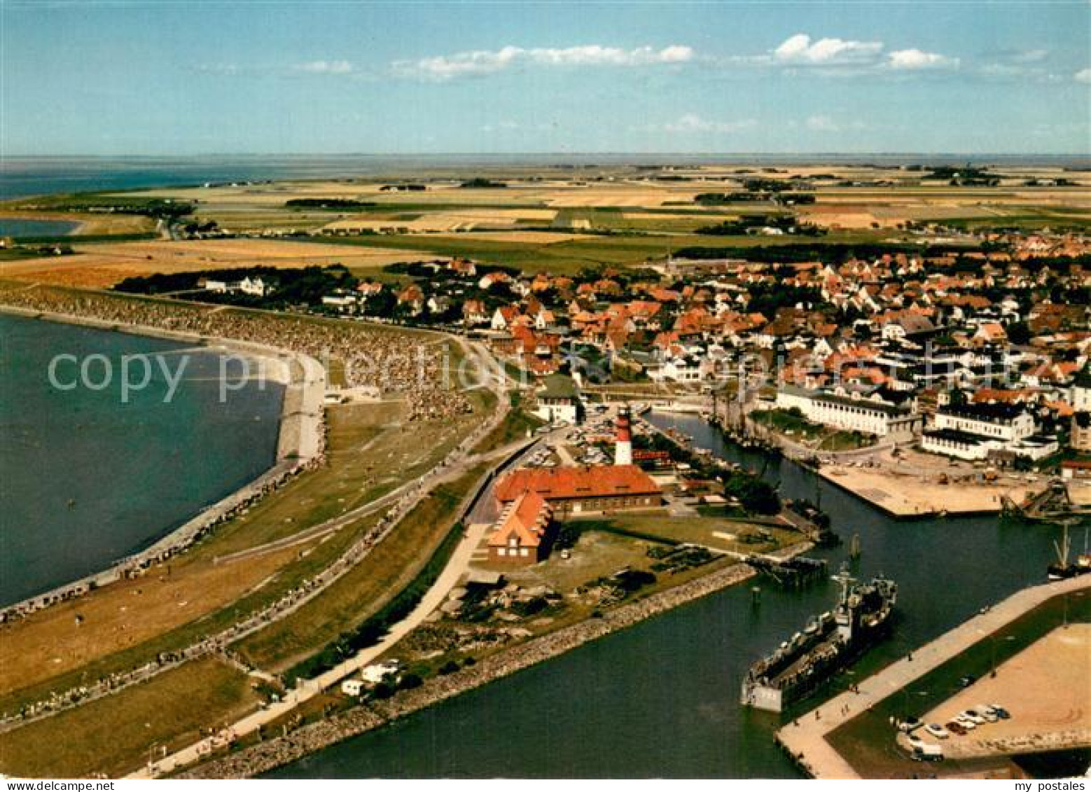 73785123 Buesum Nordseebad Fliegeraufnahme Panorama M. Strand Buesum Nordseebad - Buesum