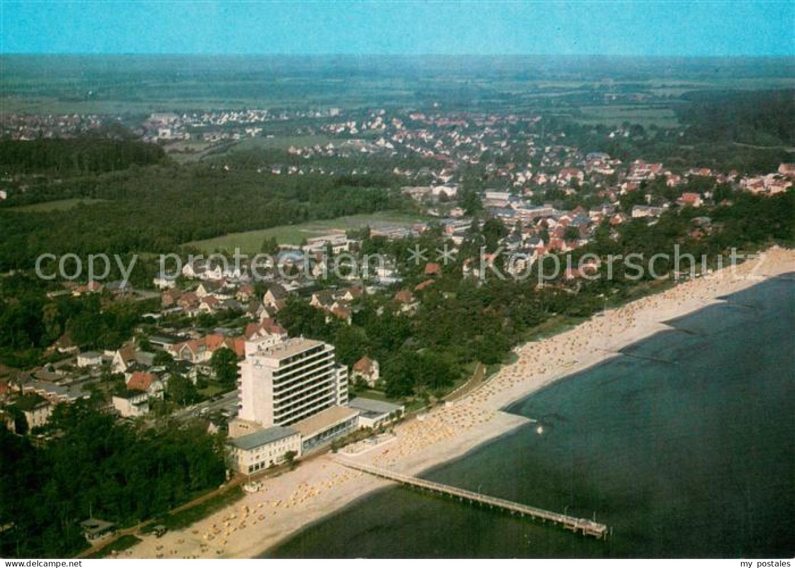 73785112 Timmendorfer Strand Fliegeraufnahme Strand U. Kurhaushotel Seeschloessc - Timmendorfer Strand