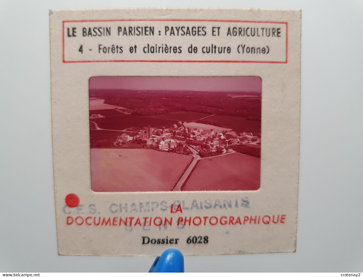 Photo Diapo Diapositive Slide Bassin Parisien Paysage & AGRICULTURE N°4 Culture Yonne LIXY Vers BRANNAY SENS En 1976 - Dias