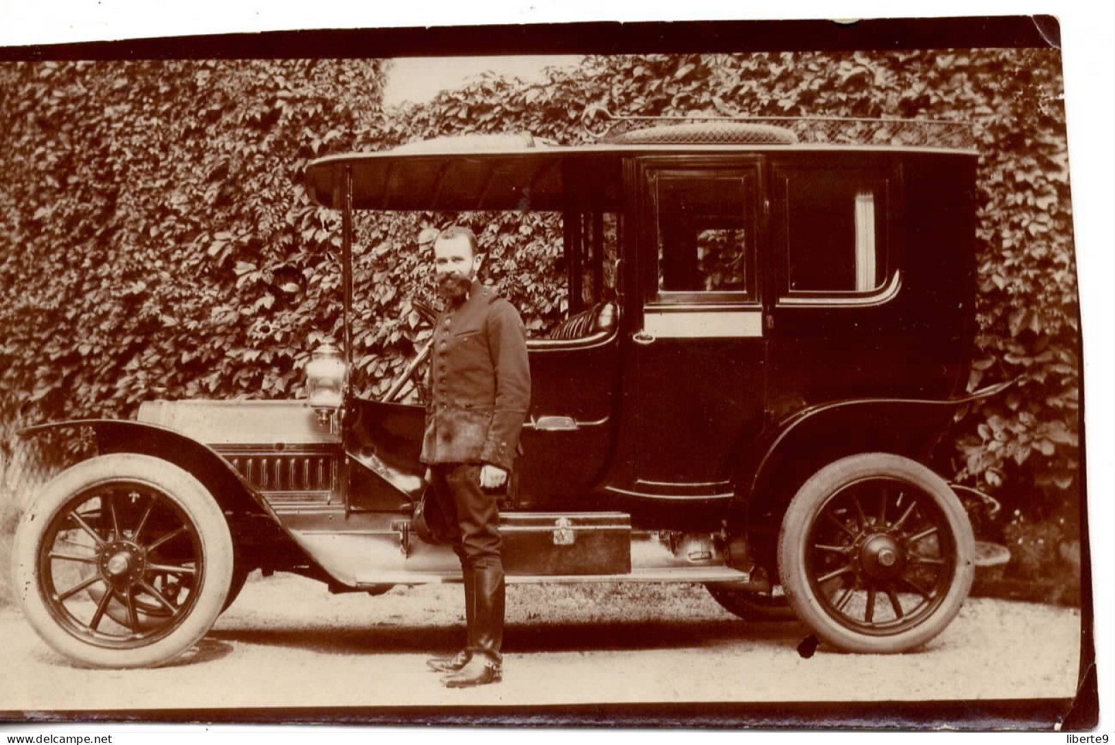 Automobile à FONTAINBLEAU 1915 La Limousine Du COLONEL DE MAISTRE Ct Le Depot Du 7e Dragons Photo 6.5x11cm - Cars