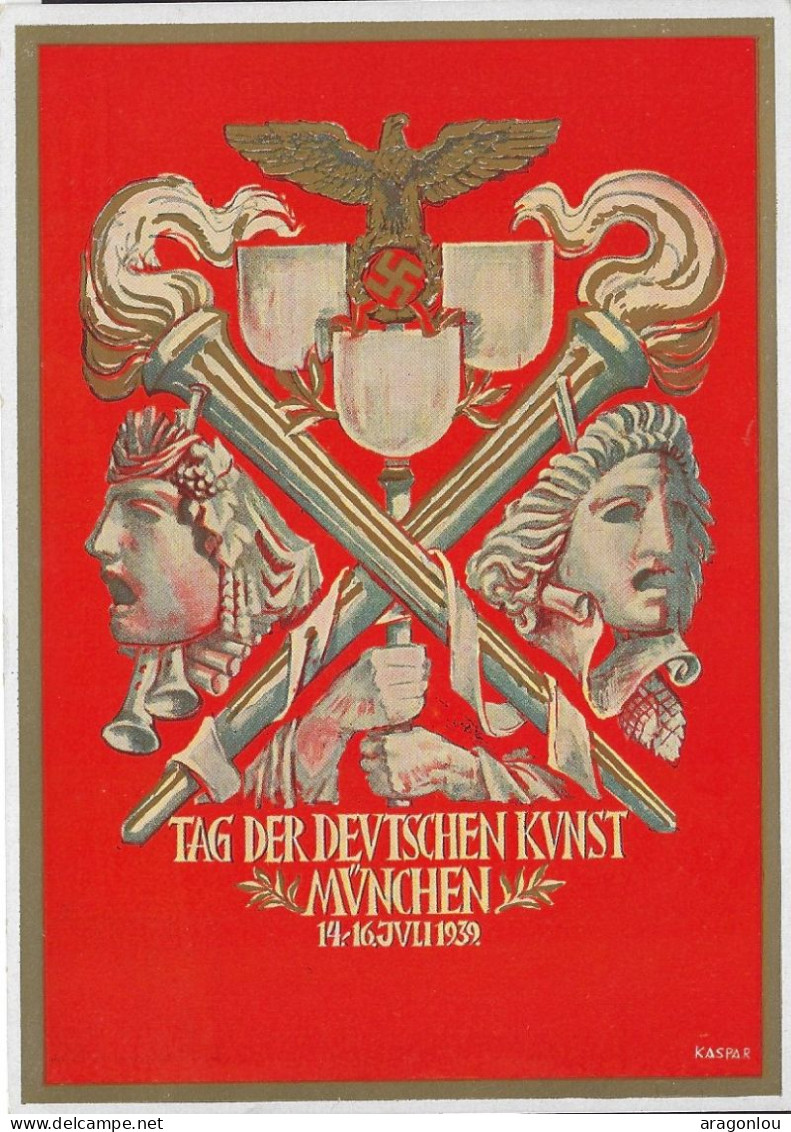 Europa - Deutschland-Drittes Reich - Postkarte  -    1939  -  Tag Der Deutschen Kunst , München - Weltkrieg 1939-45