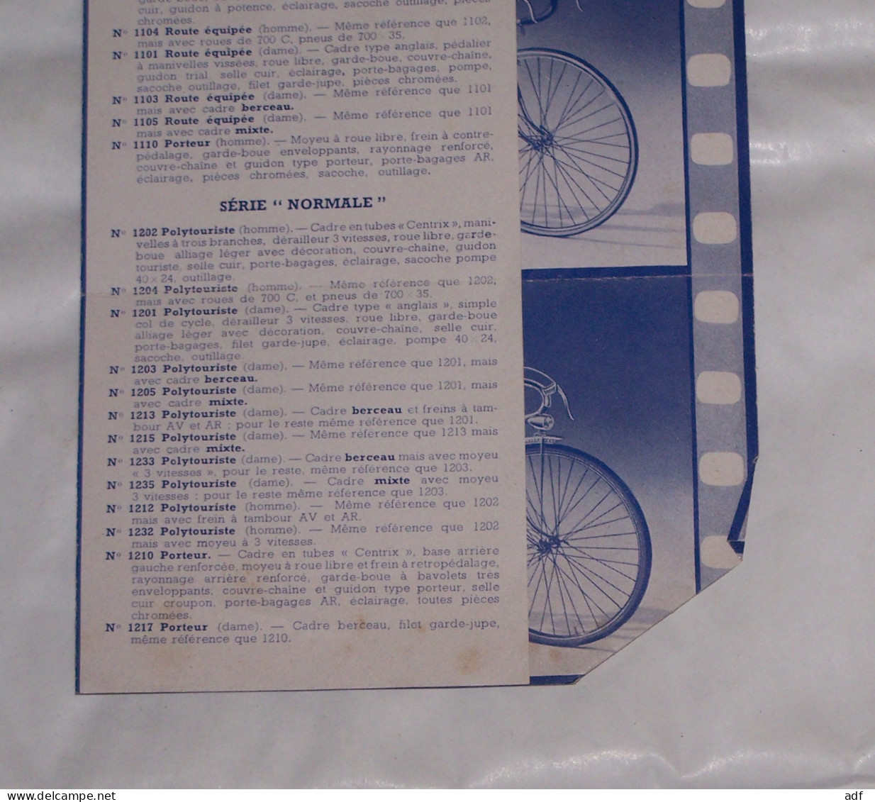 DEPLIANT PUB PUBLICITAIRE VELO VELOS CYCLES ALCYON DIFFUSION, NORMALE, LUXE, SUPER LUXE, COURSE, ENFANTS, 1953 - Other & Unclassified