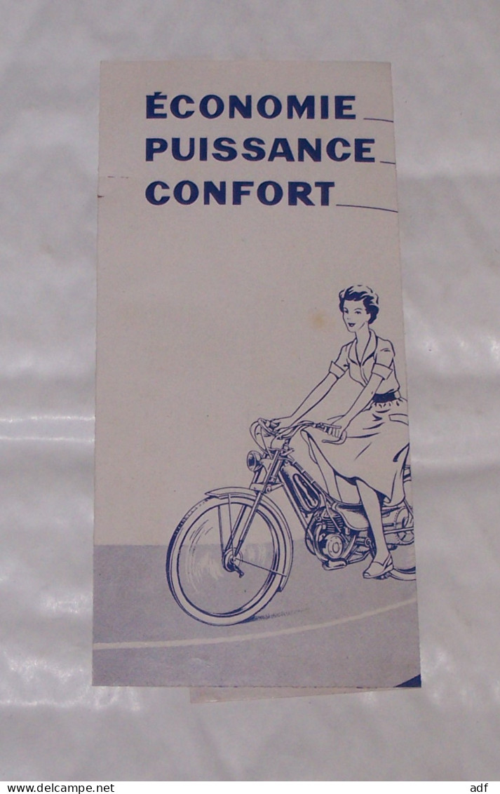 DEPLIANT PUB PUBLICITAIRE CYCLOMOTEUR CYCLO MOTEUR ALCYONNETTE TYPE NORMAL, LUXE, GRAND LUXE, ALCYON - Motor Bikes