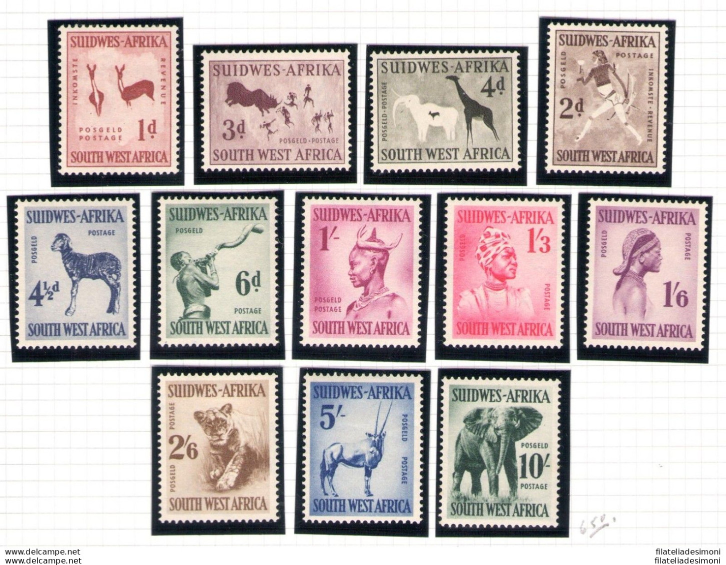 1954 SOUTH WEST AFRICA - SG 154/65  MLH/* - Autres & Non Classés