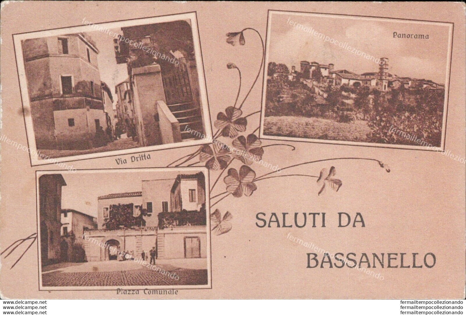Ai201 Cartolina Saluti Da Bassanello Ora Vasanello 1927 Provincia Di Viterbo - Viterbo