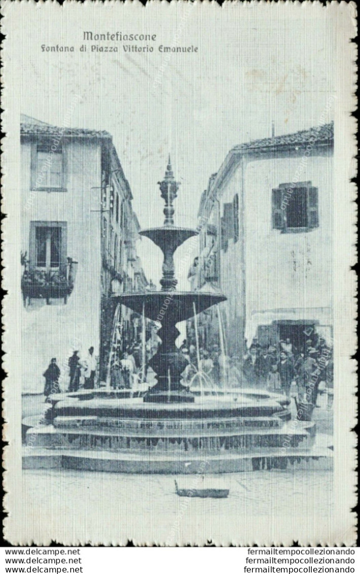 Al6 Cartolina Montefiascone Fontana Di Piazza Vittorio Emanuele Viterbo - Viterbo