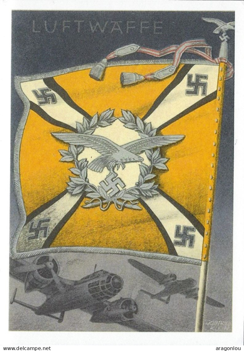 Europa - Deutschland-Drittes Reich - Postkarte  -    Fahne Der Luftwaffe  -  Entwurf Von Gottfried Klein , München - Weltkrieg 1939-45