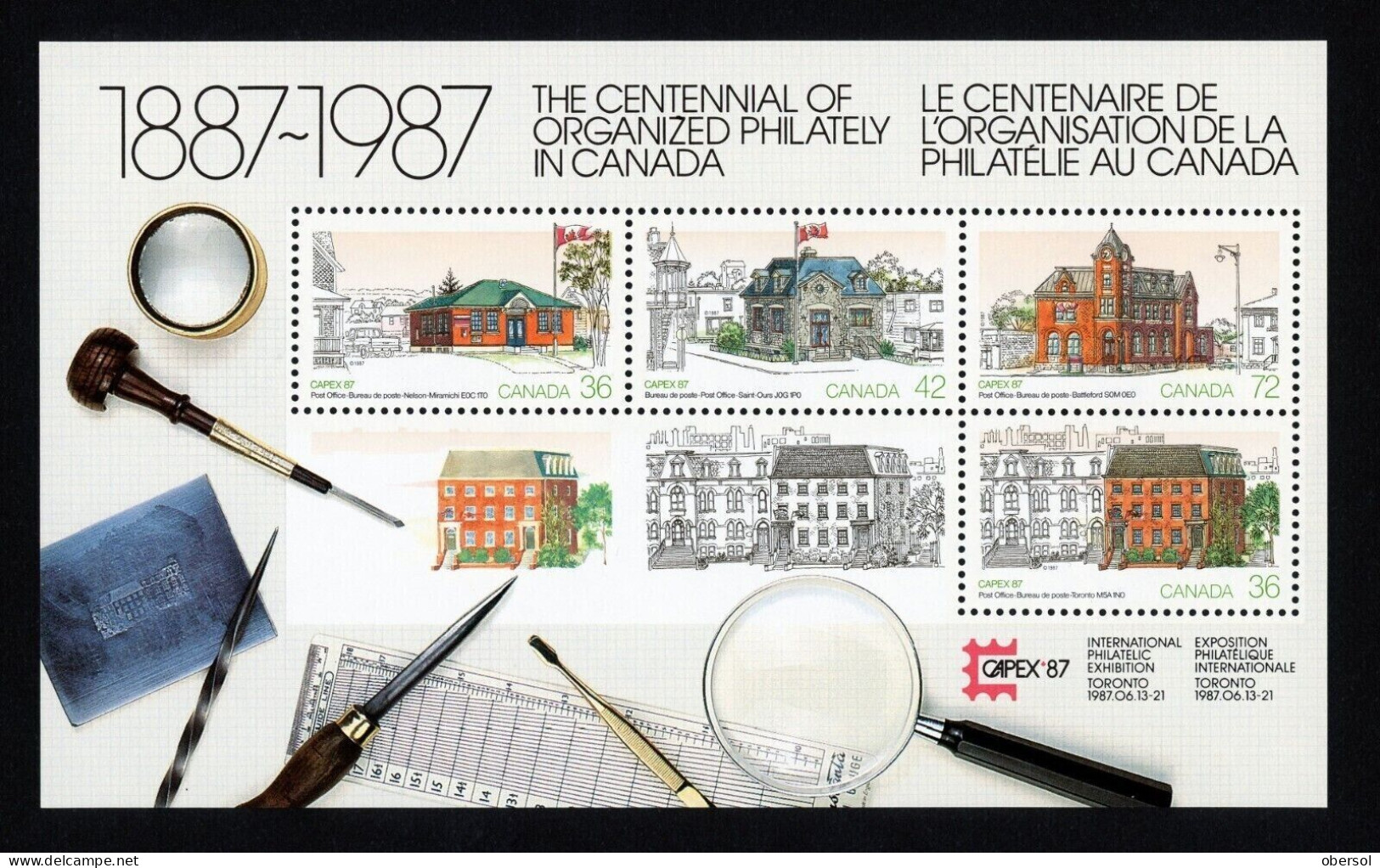 Canada 1987 Scott 1125A , CAPEX International Philatelic Exhibition Souvenir Sheet MNH - Unused Stamps