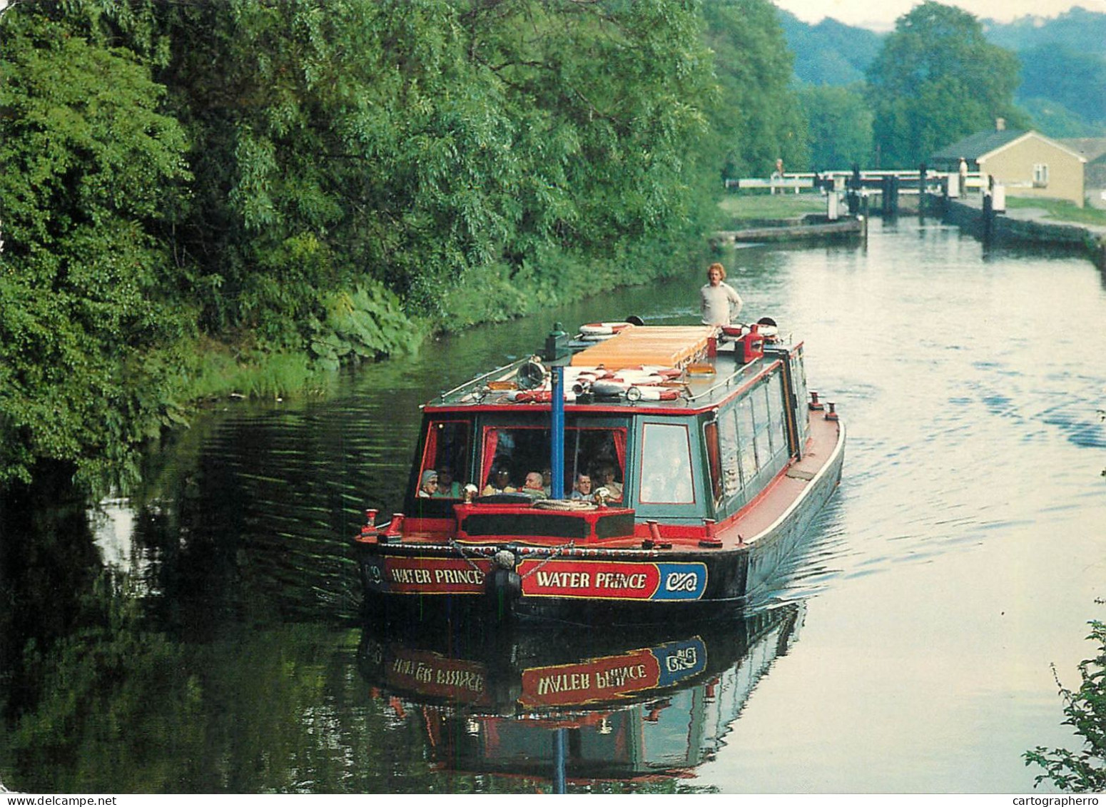 Navigation Sailing Vessels & Boats Themed Postcard Water Prince Luxury Passenger Vessel Dowley Gap Locks - Veleros