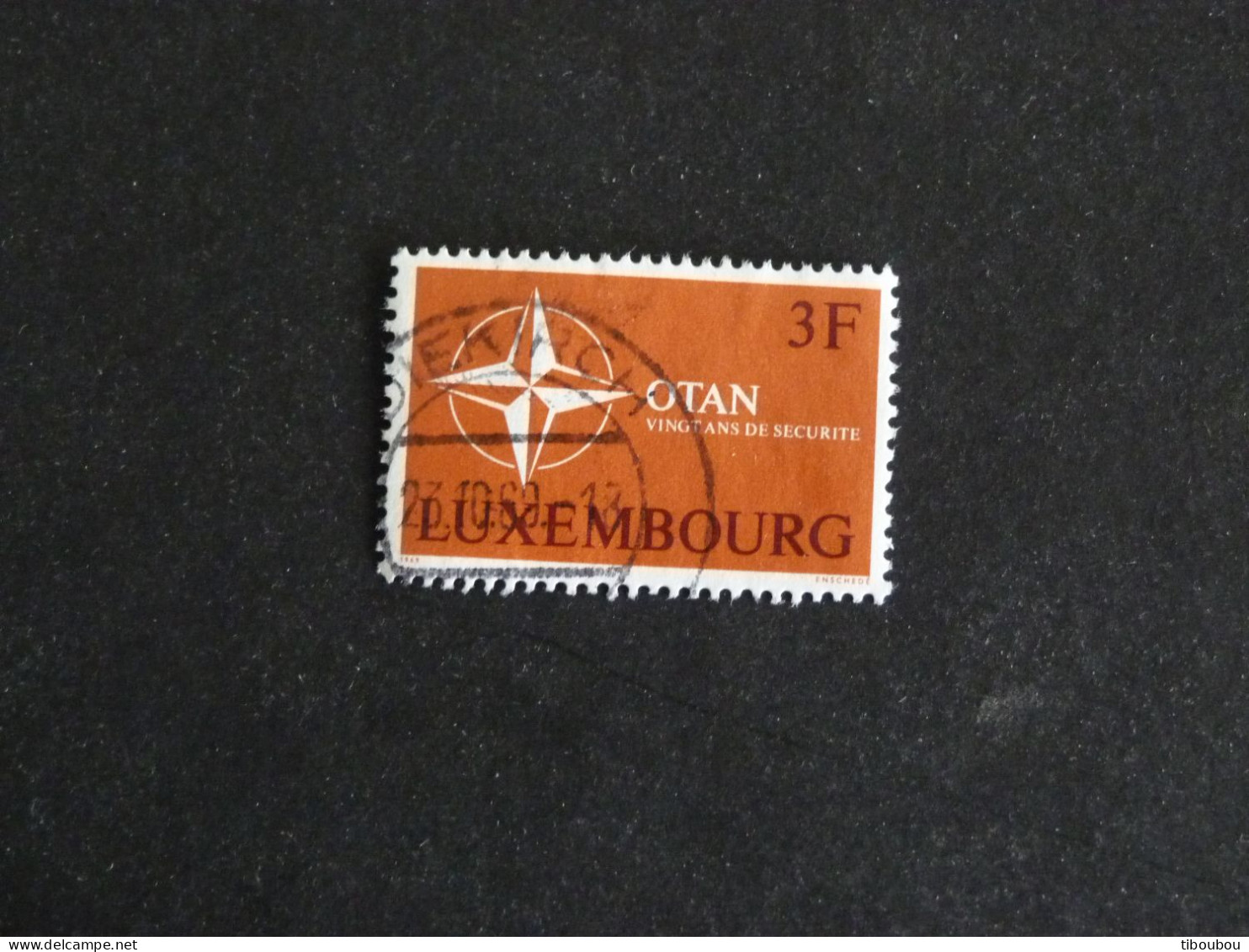 LUXEMBOURG LUXEMBURG YT 744 OBLITERE - ORGANISATION TRAITE ATLANTIQUE NORD OTAN - Gebraucht