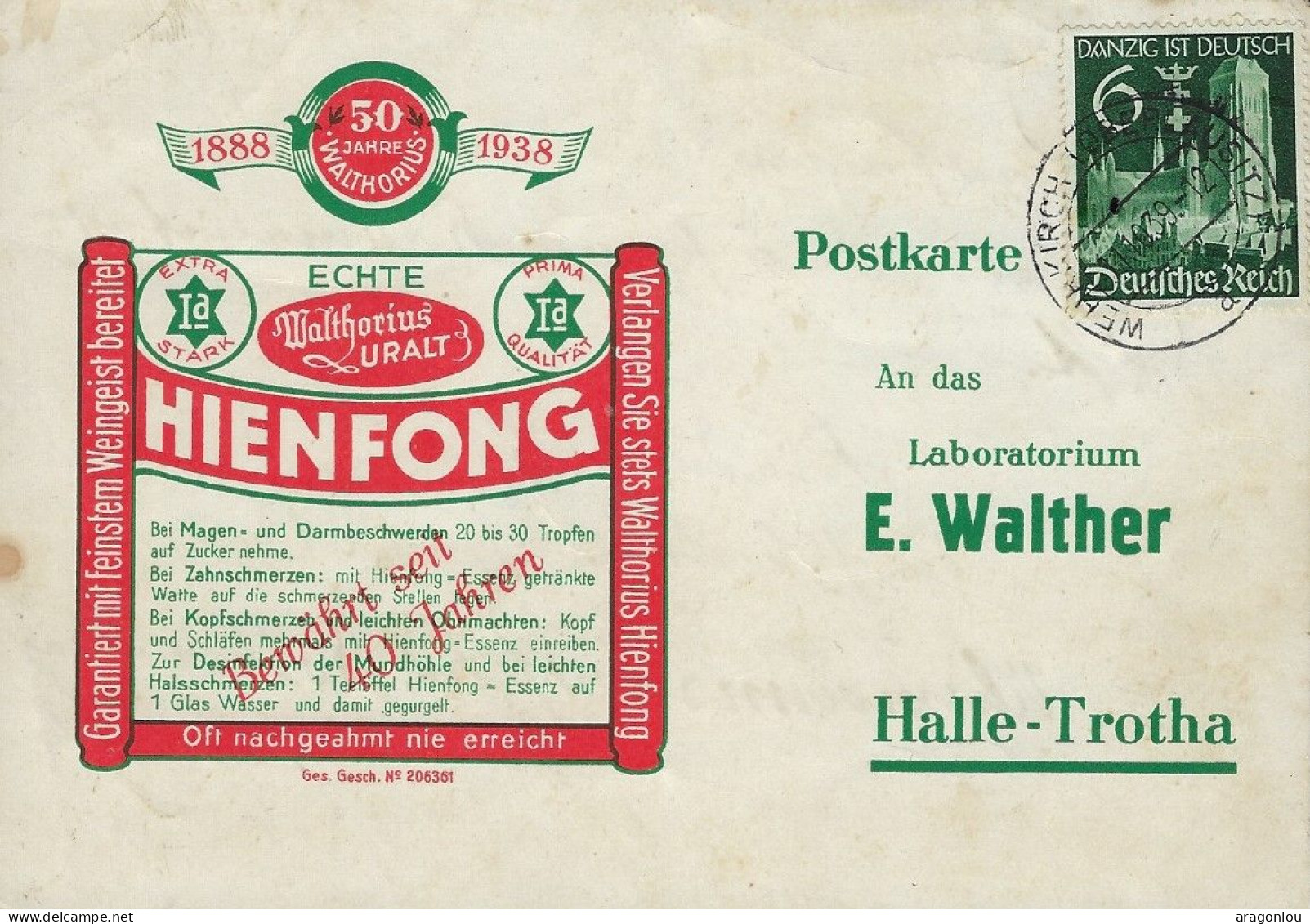 Europa - Deutschland-Drittes Reich - Postkarte  -    1939 - Weltkrieg 1939-45