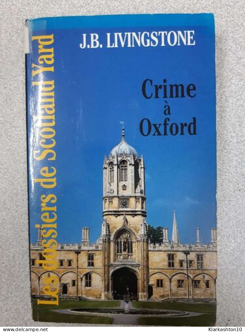 Crime à Oxford - Autres & Non Classés