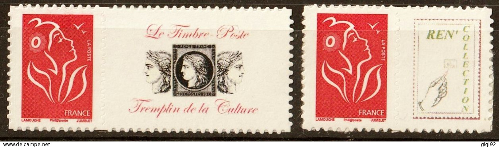 2005/06  Autoadhésifs  N° 3802Ab Et  3802Ac  Légende "phil@poste"  Neufs** (cote Yvert: 21.00€) - Unused Stamps