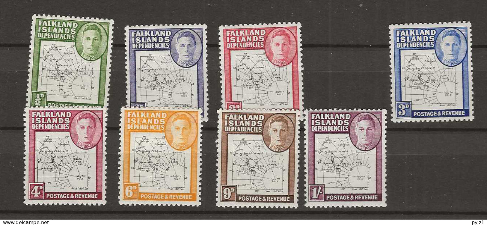 1946 MH Falkland Islands Dependencies Mi 1-3, 5-9 ( 2 1/2 D Is Missing) - Falklandeilanden