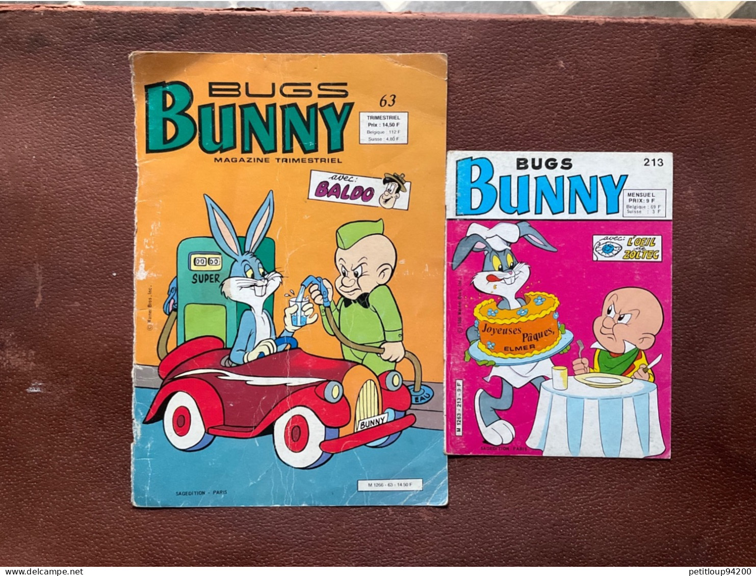 2 COUVERTURES BD  Bugs Bunny - Otros & Sin Clasificación