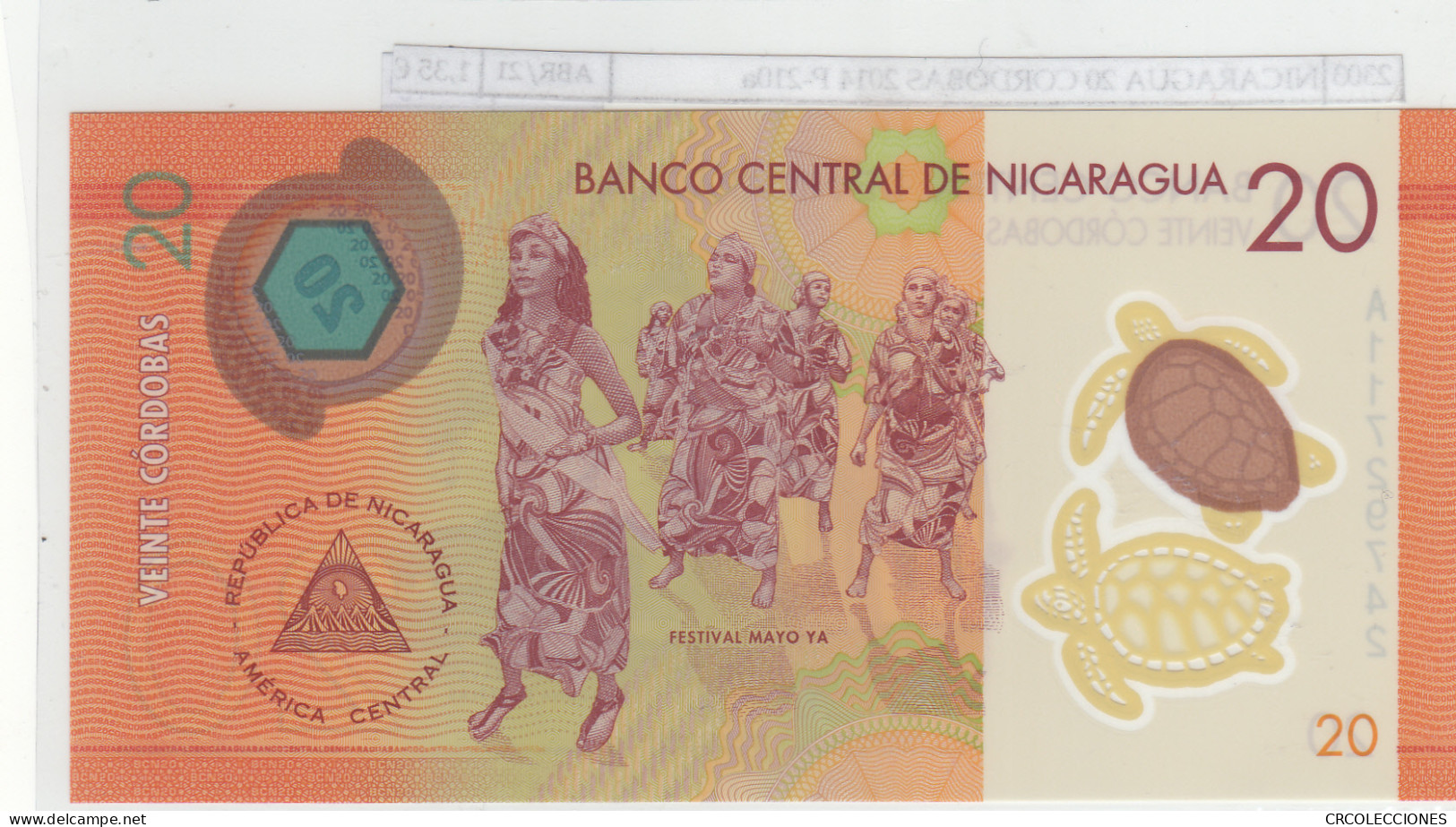 BILLETE NICARAGUA 20 CORDOBAS 2014 P-210a - Autres - Amérique