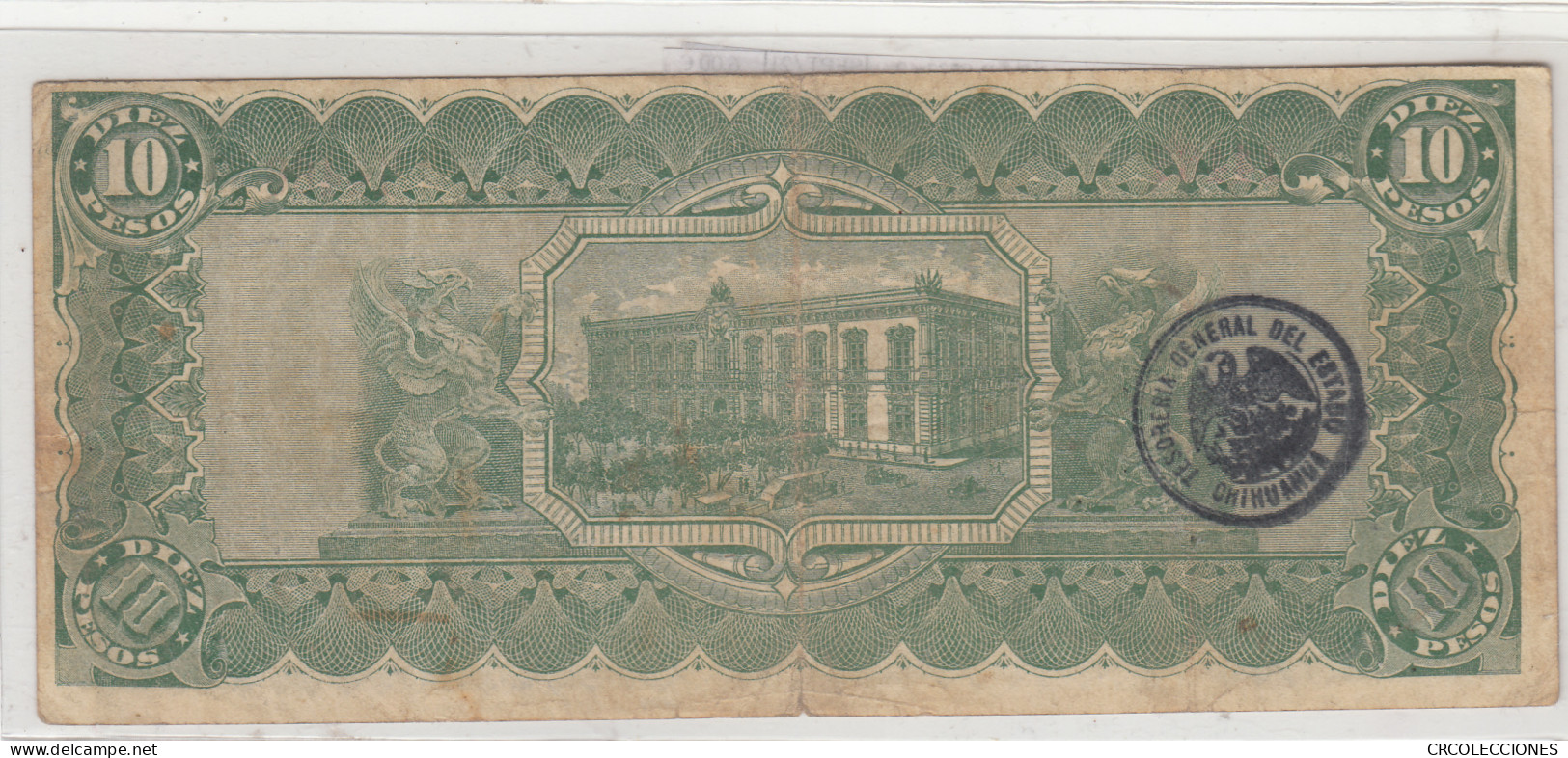 BILLETE MEXICO CHIHUAHUA 10 PESOS 1914 P-S533a.2 - Autres - Amérique