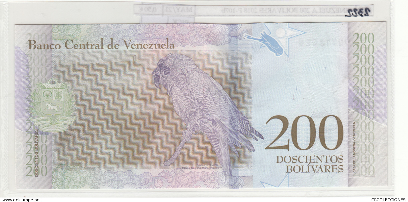 BILLETE VENEZUELA 200 BOLIVARES 2018 P-107b - Otros – América