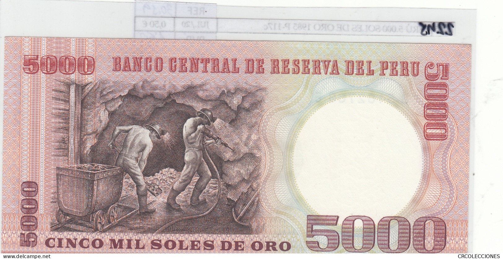 BILLETE PERU 5.000 SOLES DE ORO 1985 P-117c - Autres - Amérique