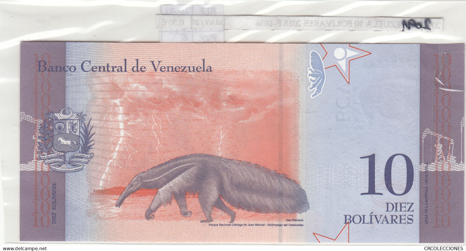 BILLETE VENEZUELA 10 BOLIVARES 2018 P-103a - Otros – América