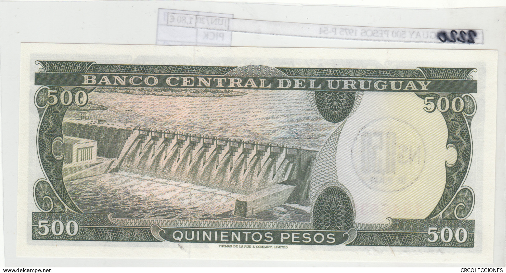 BILLETE URUGUAY 500 PESOS 1975 P-54 - Autres - Amérique