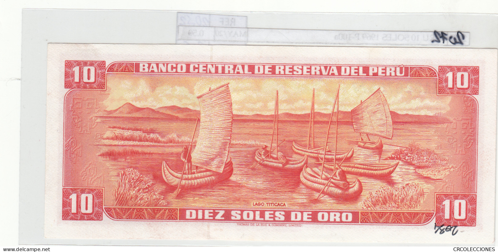 BILLETE PERU 10 SOLES 1969 P-100a - Otros – América