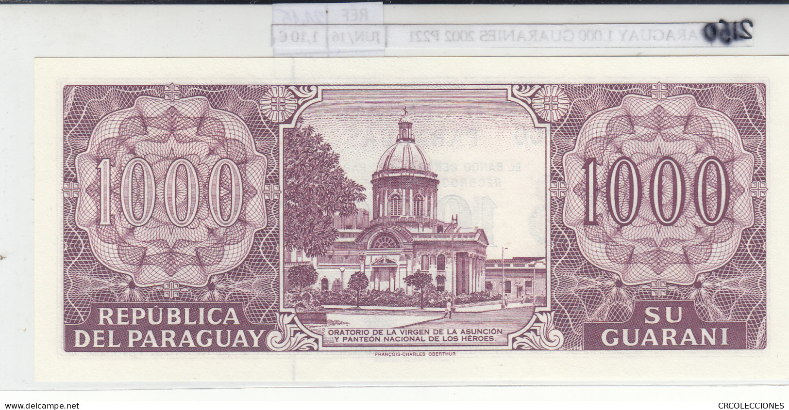 BILLETE PARAGUAY 1.000 GUARANIES 2002 P-221 - Sonstige – Amerika