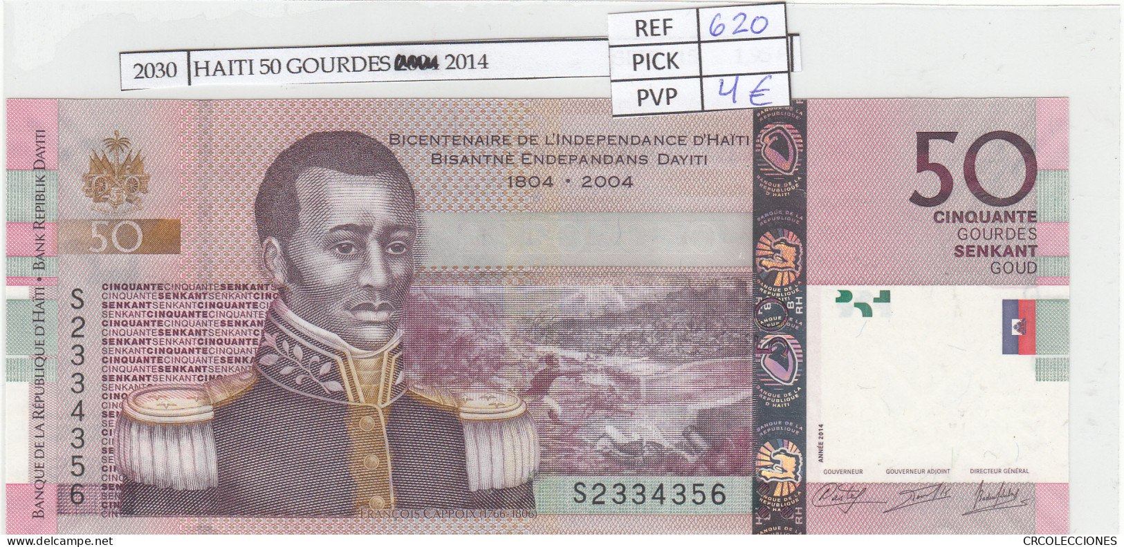 BILLETE HAITI 50 GOURDES 2014 P-274e - Sonstige – Amerika