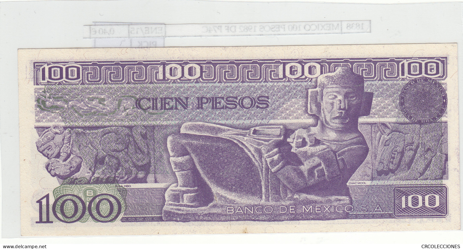 BILLETE MEXICO 100 PESOS 1982 P-74c.13  - Autres - Amérique