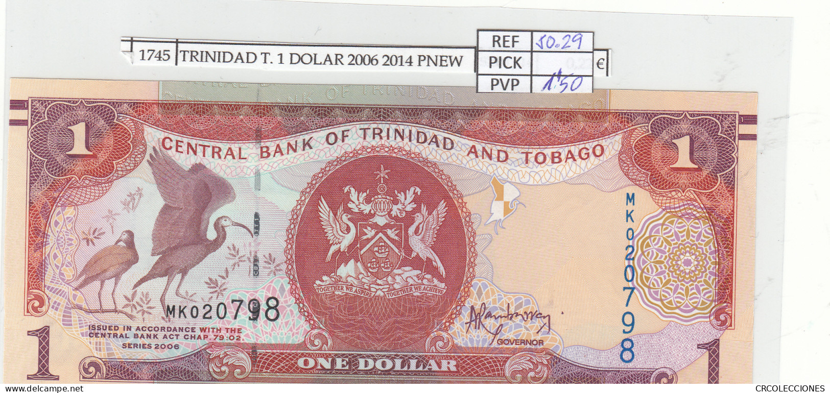 BILLETE TRINIDAD Y TOBAGO 1 DOLAR 2006 P-46Аa.1  - Autres - Amérique