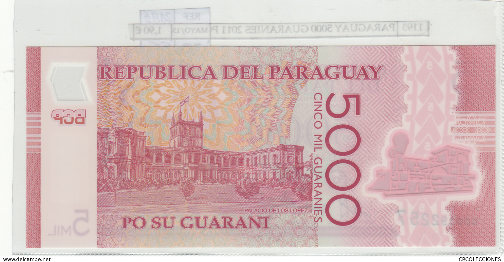 BILLETE PARAGUAY 5.000 GUARANIES 2011 POLIMERO P-234a  - Sonstige – Amerika