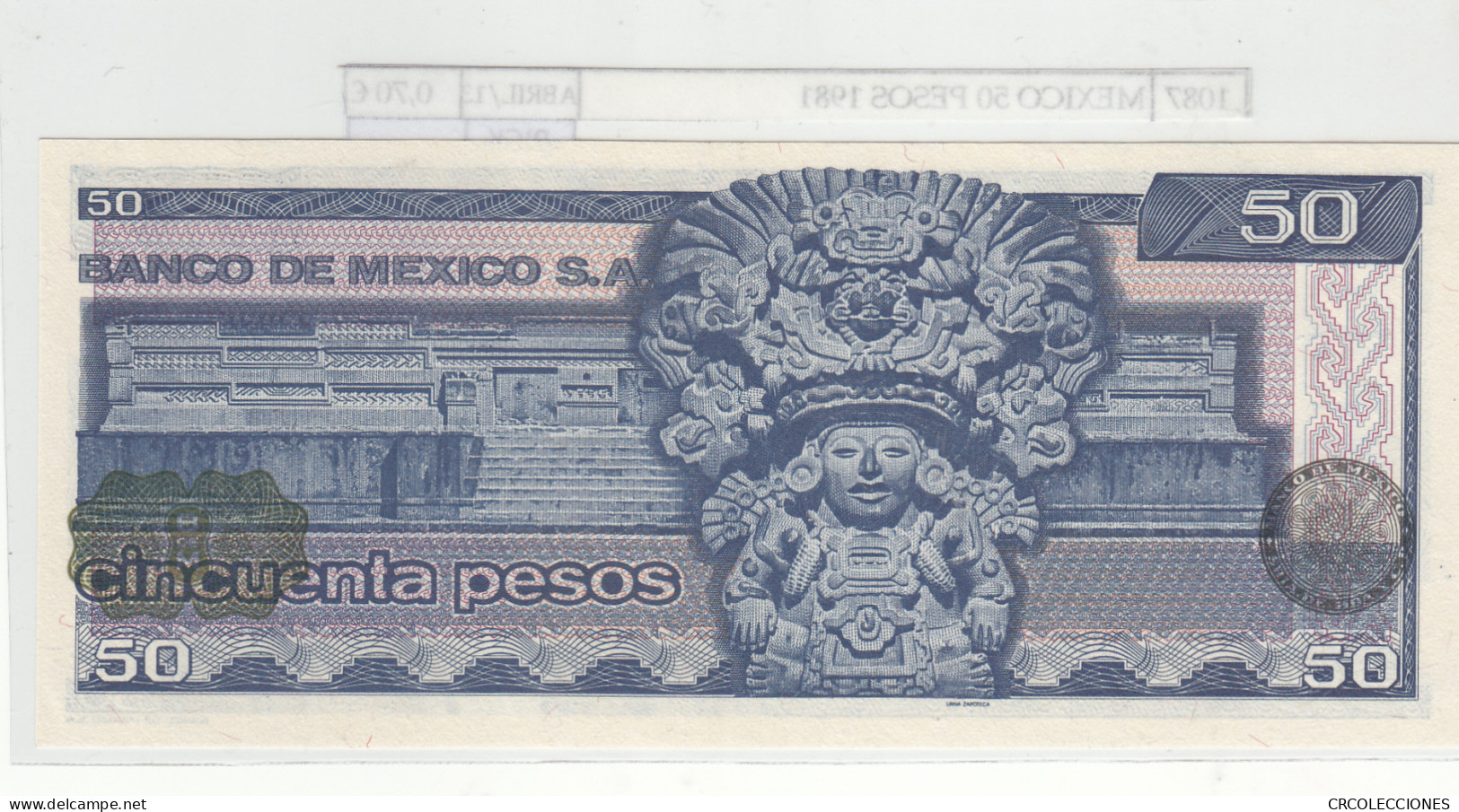 BILLETE MEXICO 50 PESOS 1981 P-73a.18  - Andere - Amerika