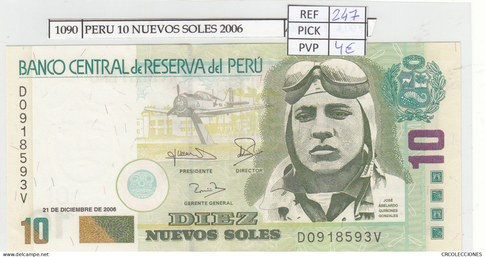 BILLETE PERU 10 NUEVOS SOLES 2006 P-179b  - Other - America