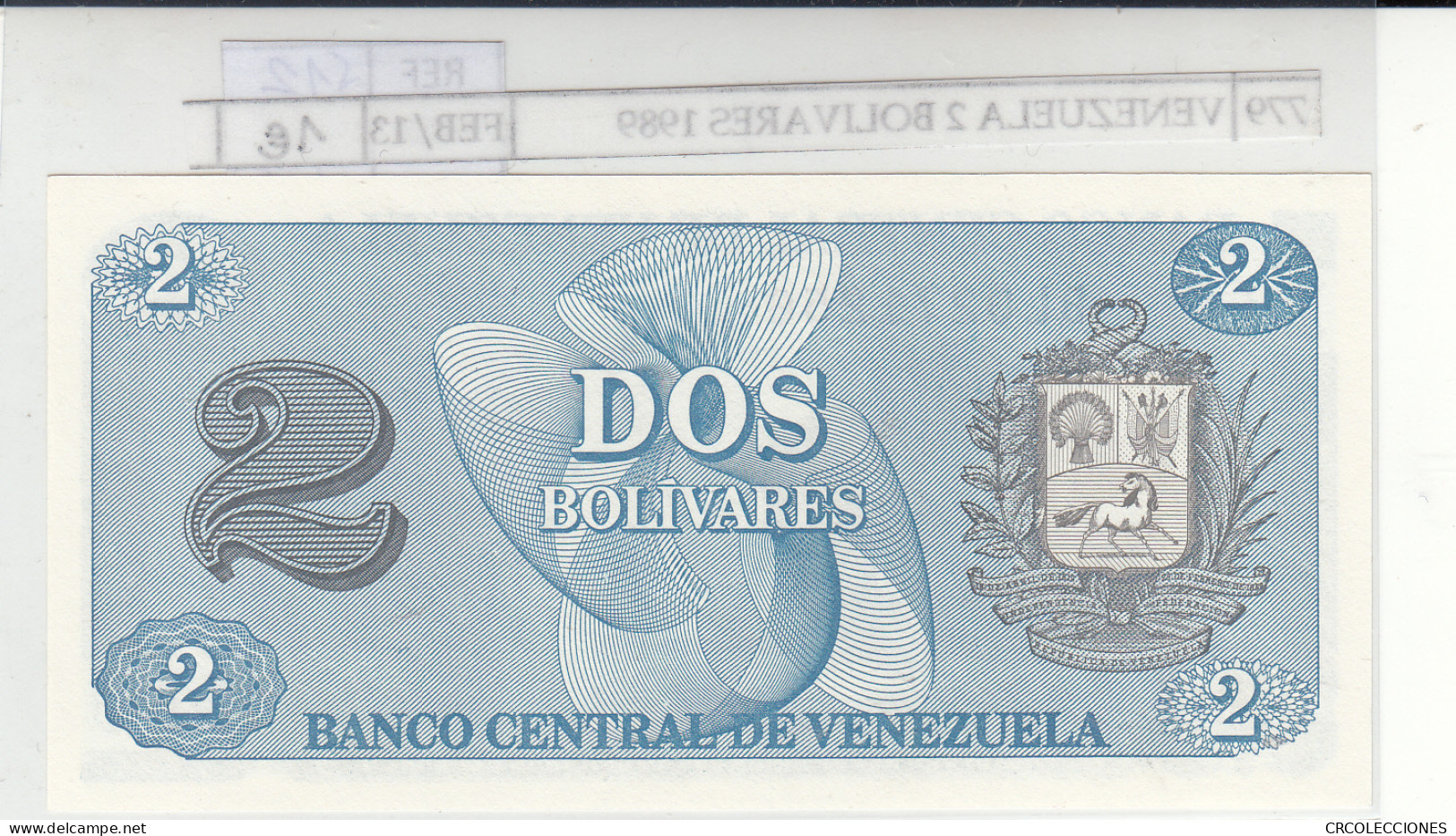 BILLETE VENEZUELA 2 BOLIVARES 1989 P-69 - Otros – América