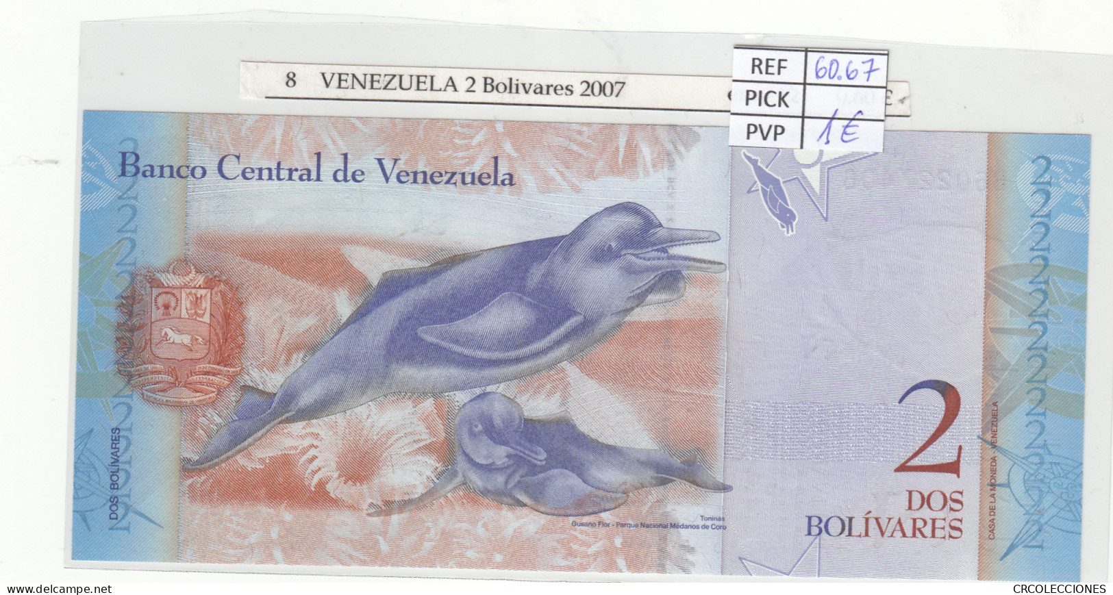 BILLETE VENEZUELA 2 BOLIVARES 2007 P-88a - Otros – América