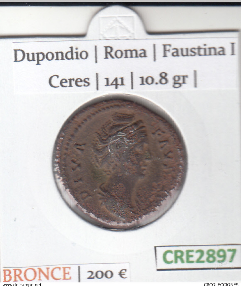 CRE2897 MONEDA ROMANA DUPONDIO VER DESCRIPCION EN FOTO - Republic (280 BC To 27 BC)
