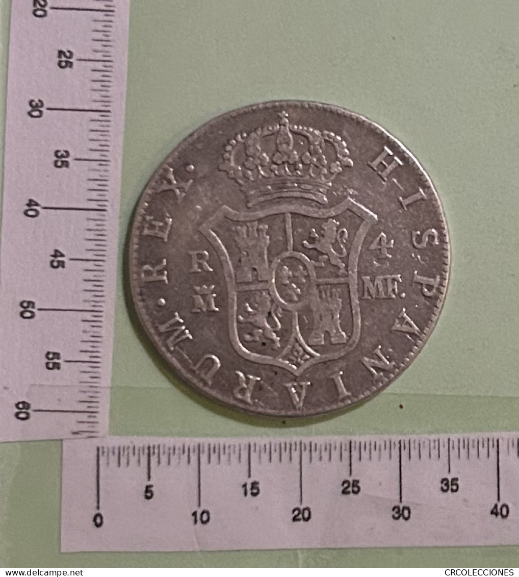 CRE2910 MONEDA ESPAÑA CARLOS IV 4 REALES 1792 MADRID PLATA - Otros & Sin Clasificación