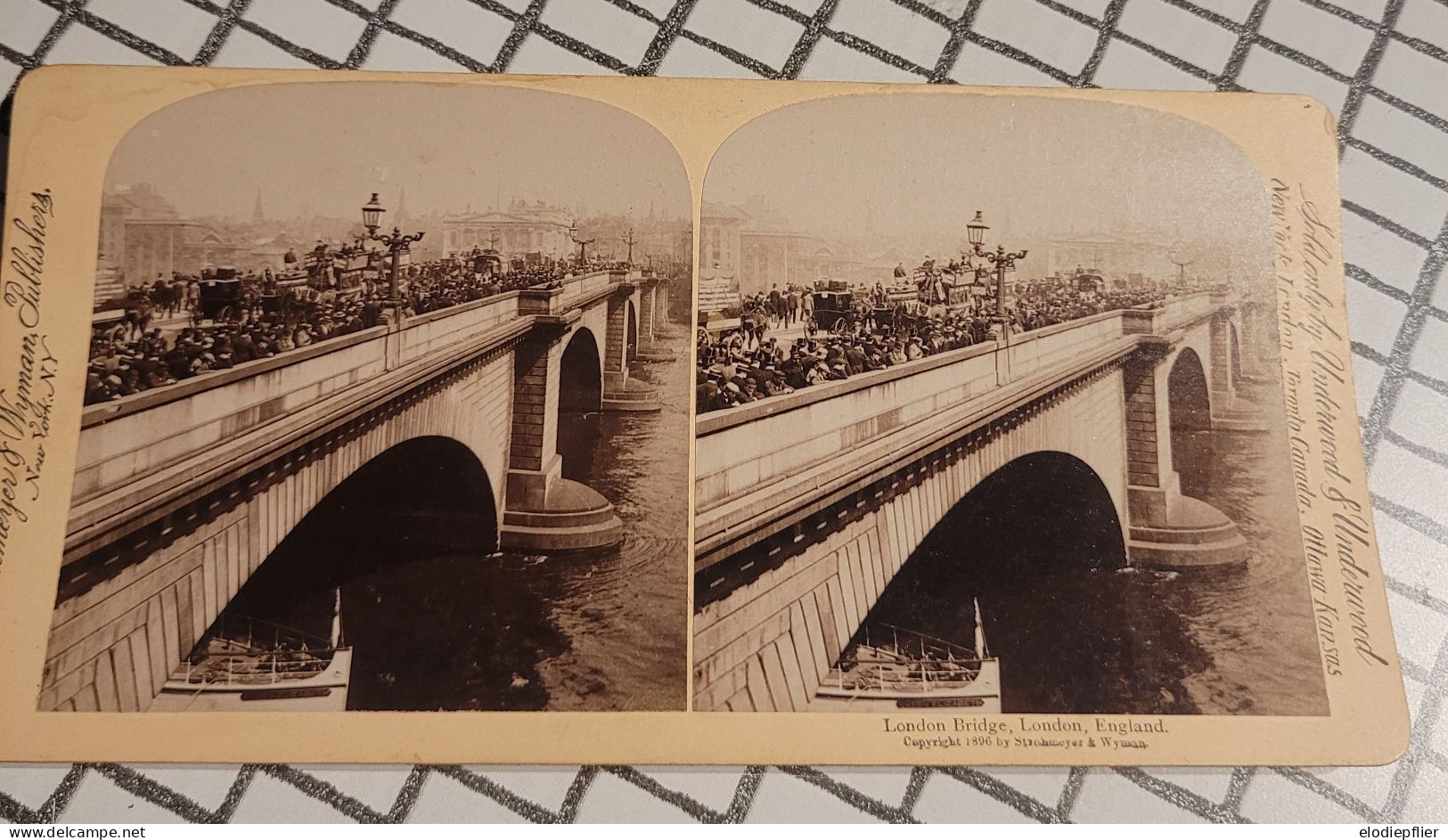 Le Pont De Londres, Londres, Angleterre. Underwood Stéréo - Stereoscoopen