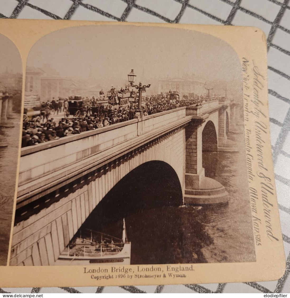 Le Pont De Londres, Londres, Angleterre. Underwood Stéréo - Stereoscoopen