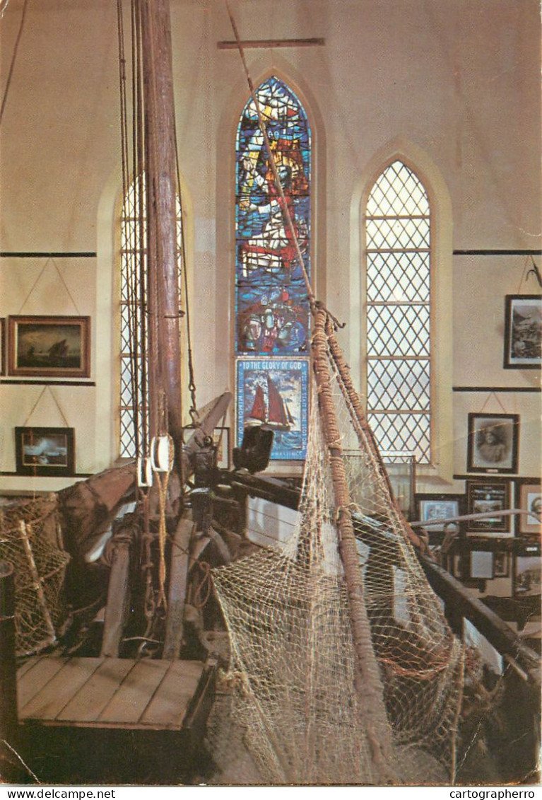 Navigation Sailing Vessels & Boats Themed Postcard Fishermen's Museum Hastings - Zeilboten