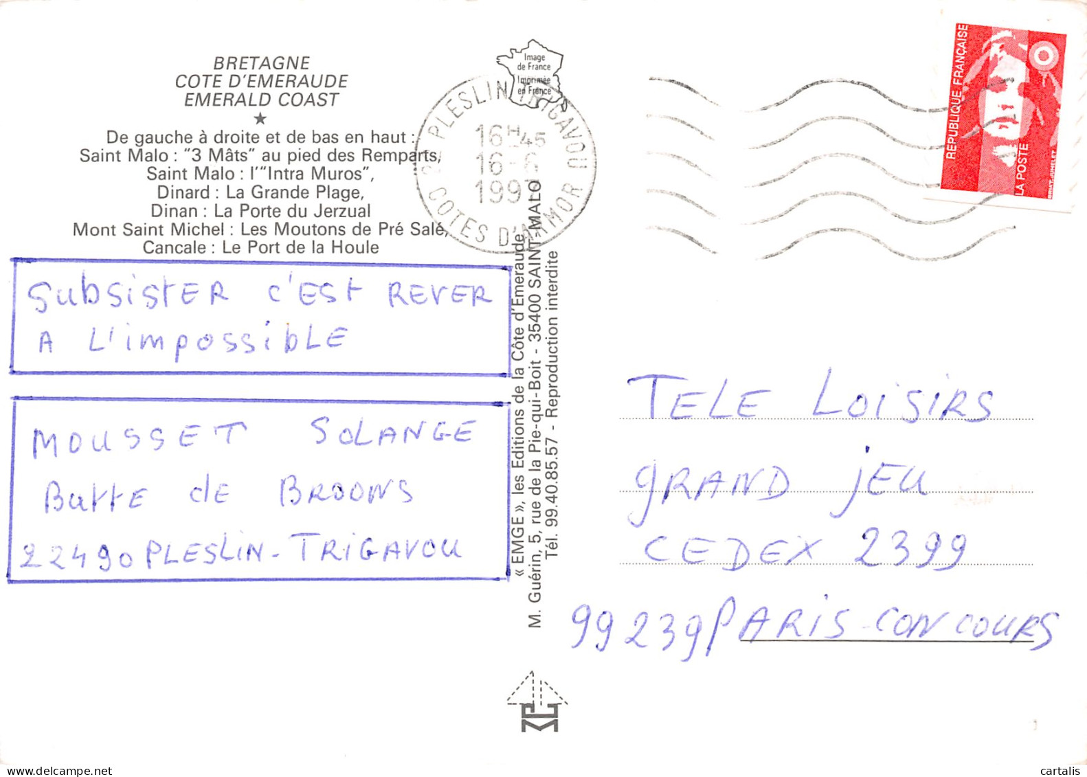 35-COTE D EMERAUDE-N°3772-C/0157 - Other & Unclassified